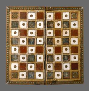 geruit bord 14e eeuw